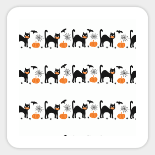 Halloween Cat Coronavirus Sticker